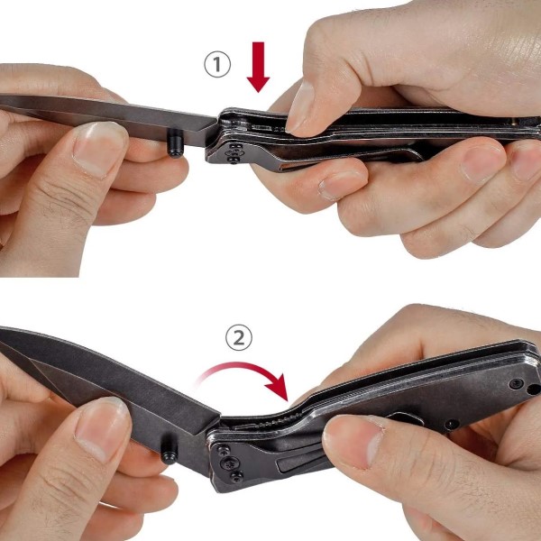 how to close a pocket knife with no button