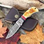 damascus steel pocket knife