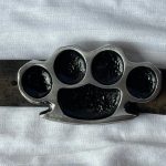 brass knuckles belt buckle