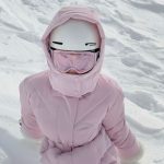 pink snow goggles