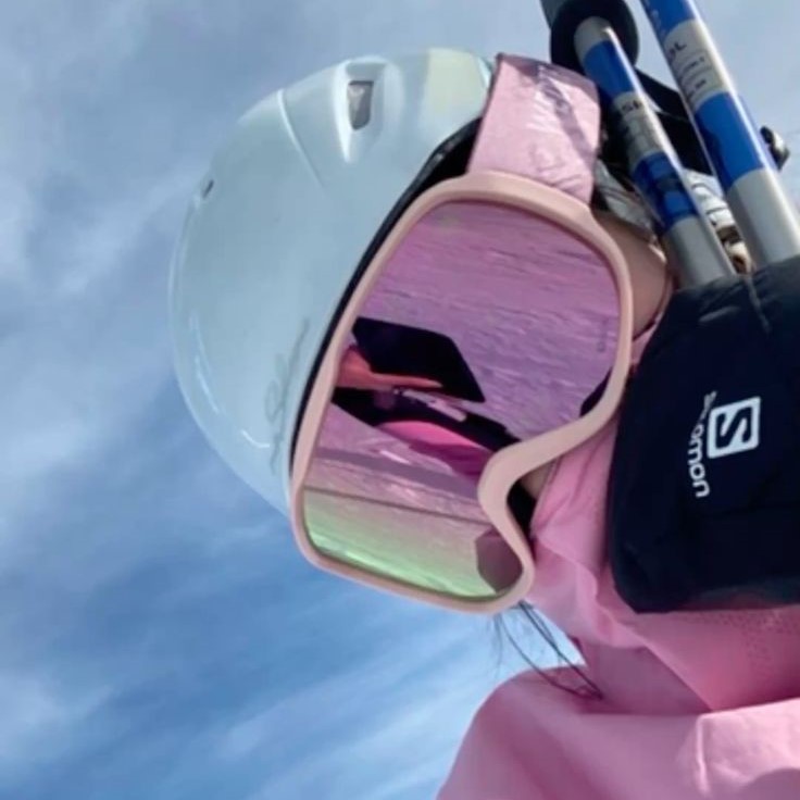 pink snow goggles