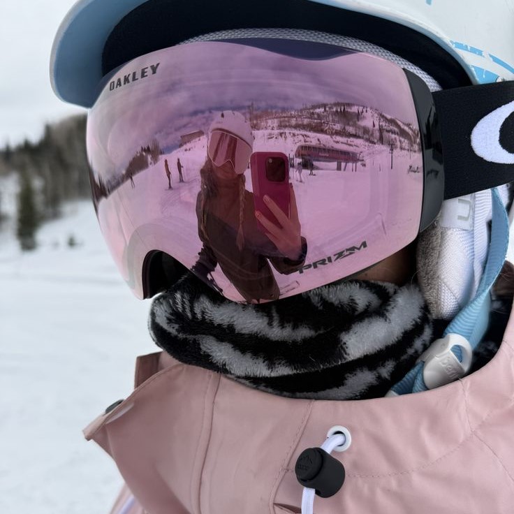 pink snow goggles