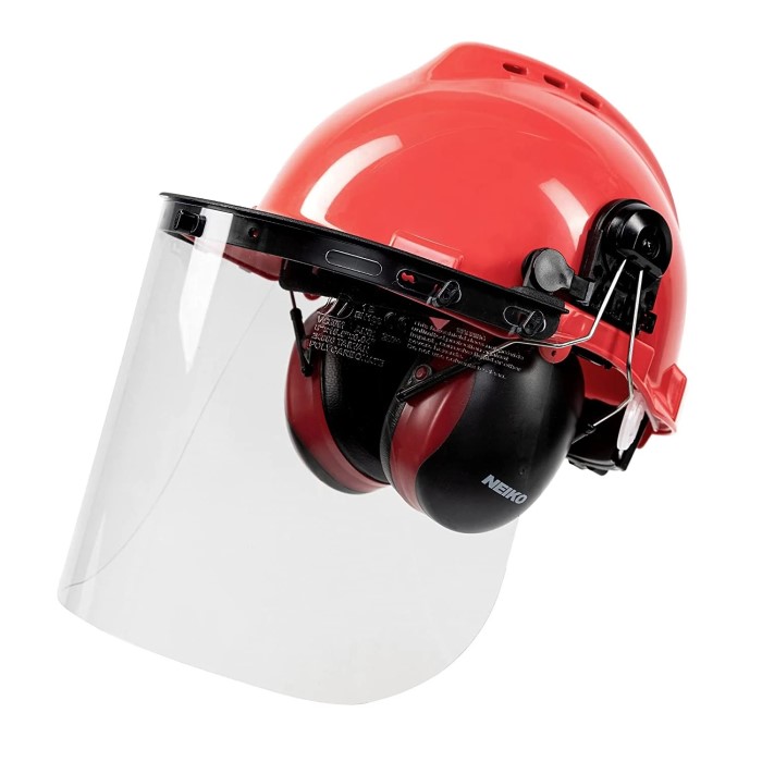 face shield for hard hat