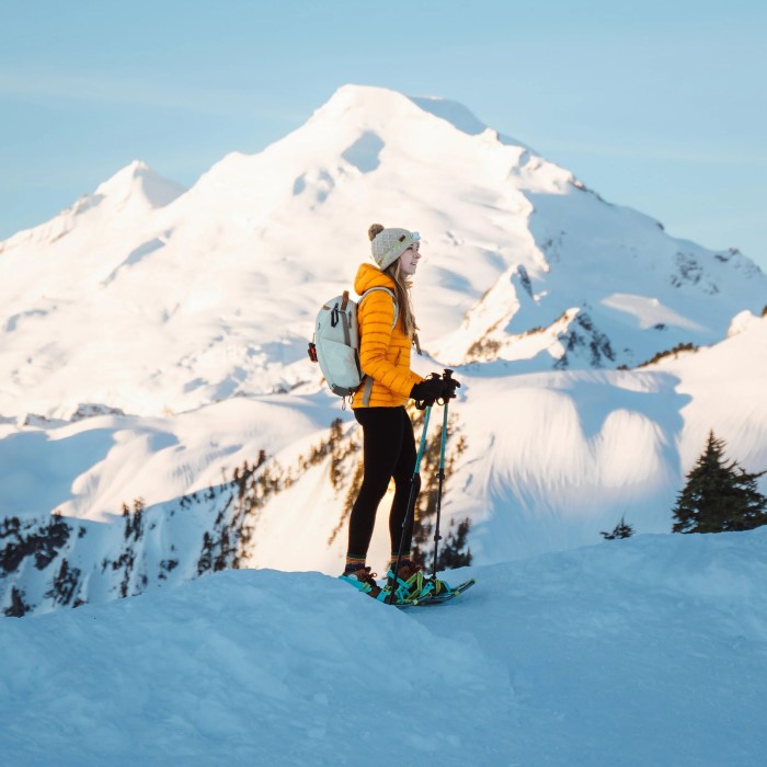 snow hiking gear